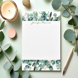 Persoonlijke eucalyptus rand briefpapier