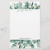 Persoonlijke eucalyptus rand briefpapier (Voorkant)