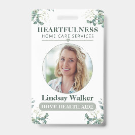 Persoonlijke Eucalyptus Thuiszorghulp Foto  Badge