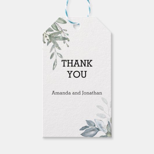 Persoonlijke Eucalyptus Weddenschap Bedankt Gift L Cadeaulabel (Voorkant)