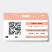 Persoonlijke Event Badge ID (Achterkant)