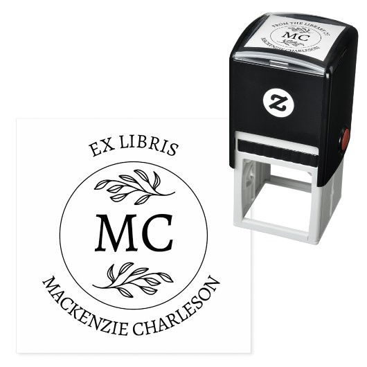 Persoonlijke Ex Libris Bibliotheek van Monogram Bo Zelfinktende Stempel