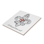 Persoonlijke expressie van Fleur de Lis Tegeltje (Zijkant)