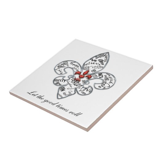 Persoonlijke expressie van Fleur de Lis Tegeltje (Zijkant)