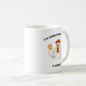 Persoonlijke F-CAW-F Kerstmis Grappige Kip  Koffiemok (Voorkant rechts)