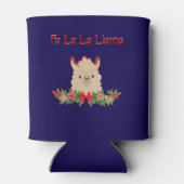 Persoonlijke Fa La La Llama Kerstmis Blikjeskoeler (Achterkant)