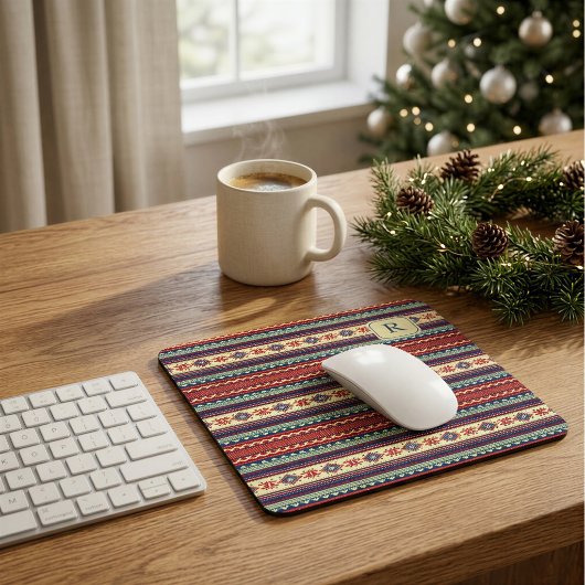 Persoonlijke Fair Isle Kerst Muismat Cadeau