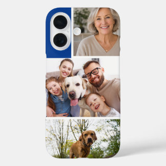 Persoonlijke familie-3-foto-collage kunstwerk als  iPhone 16 hoesje