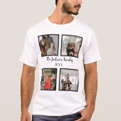 Persoonlijke familie 4 foto-collage sjabloon T-Shi T-shirt (Voorkant)
