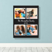 Persoonlijke familie 4 sjabloon fotocollage canvas afdruk (Insitu (Houten vloer))