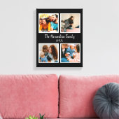 Persoonlijke familie 4 sjabloon fotocollage canvas afdruk (Insitu (Woonkamer))