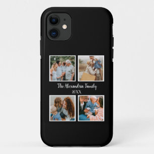 Persoonlijke familie 4 sjabloon fotocollage Case-Mate iPhone case