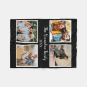 Persoonlijke familie 4 sjabloon fotocollage fleece deken (Voorkant (Horizontaal))