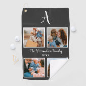 Persoonlijke familie 4 sjabloon fotocollage golfhanddoek (Insitu)