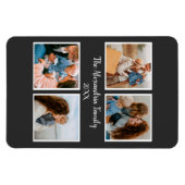 Persoonlijke familie 4 sjabloon fotocollage magneet (Horizontaal)