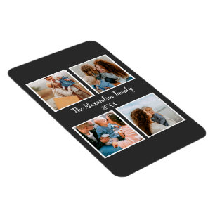 Persoonlijke familie 4 sjabloon fotocollage magneet