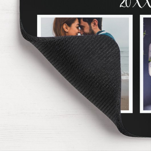 Persoonlijke familie 4 sjabloon fotocollage muismat (Hoek)