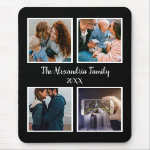 Persoonlijke familie 4 sjabloon fotocollage muismat