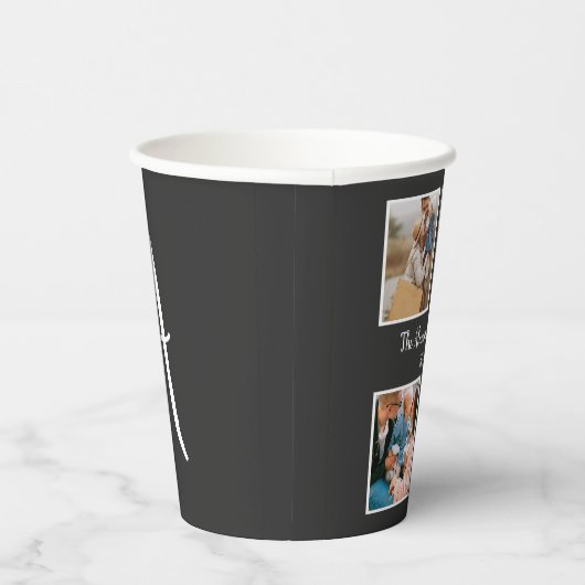 Persoonlijke familie 4 sjabloon fotocollage papieren bekers (Rechts)