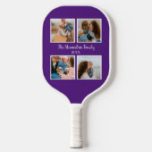 Persoonlijke familie 4 sjabloon fotocollage pickleball paddle (Voorkant)