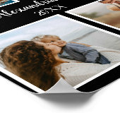 Persoonlijke familie 4 sjabloon fotocollage poster (Hoek)