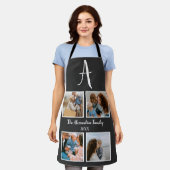 Persoonlijke familie 4 sjabloon fotocollage schort (Gedragen)