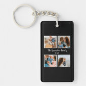 Persoonlijke familie 4 sjabloon fotocollage sleutelhanger (Voorkant)