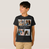 Persoonlijke familie 4 sjabloon fotocollage t-shirt (Voorkant volledig)
