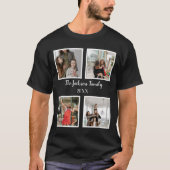 Persoonlijke familie 4 sjabloon fotocollage t-shirt (Voorkant)
