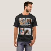 Persoonlijke familie 4 sjabloon fotocollage t-shirt (Voorkant volledig)