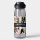 Persoonlijke familie 4 sjabloon fotocollage waterfles (Achterkant)