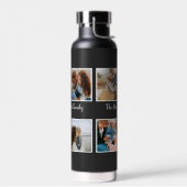 Persoonlijke familie 4 sjabloon fotocollage waterfles (Links)