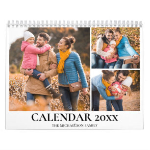 Persoonlijke familie foto collage waterverf kalender