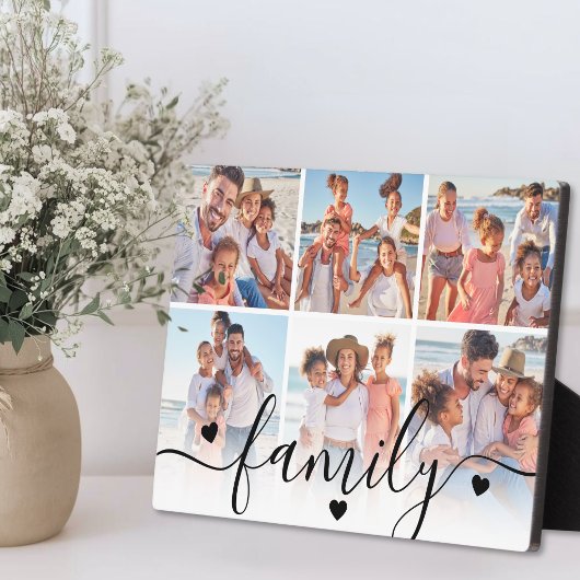 Persoonlijke familie fotocollage fotoplaat