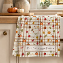 Persoonlijke Familie Herfst Waterverf Gingham