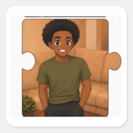 Persoonlijke Familie Matchende Decal Bewerkbaar Vierkante Sticker