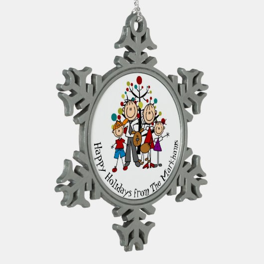 Persoonlijke familie met Ornament van de Dog Snowf (Links)