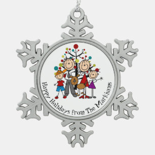 Persoonlijke familie met Ornament van de Dog Snowf