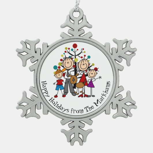 Persoonlijke familie met Ornament van de Dog Snowf (Voorkant)