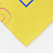 Persoonlijke Familie 🏡💖 Naam Woordwolk Geel Fleece Deken (Hoek)