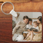 Persoonlijke Familiedubbelzijdige Twee Foto's Sleutelhanger (Voorkant)
