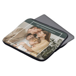 Persoonlijke familiefoto | Aangepaste familienaam Laptop Sleeve