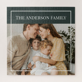 Persoonlijke familiefoto | Aangepaste familienaam Legpuzzel