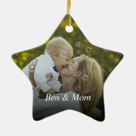 Persoonlijke familiefoto Creëer Uw eigen foto Keramisch Ornament