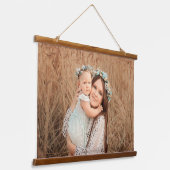 Persoonlijke familiefoto hangend wandkleed (Gebogen)