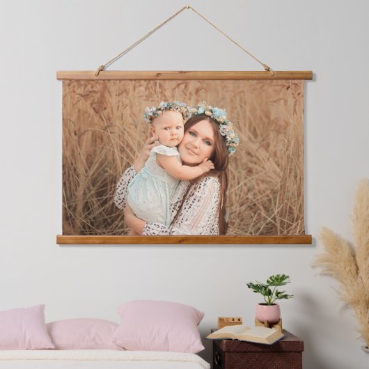 Persoonlijke familiefoto hangend wandkleed (Slaapkamer)
