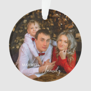 Persoonlijke FamilieFoto Kerst Acryl Ornament