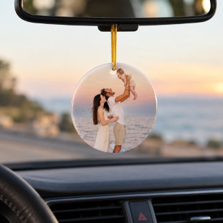 Persoonlijke familiefoto Kerstboomornament Keramisch Ornament