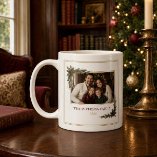 Persoonlijke familiefoto Kerstmug Koffiemok