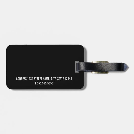 Persoonlijke familiefoto met familienaam bagagelabel (Achterkant horizontaal)